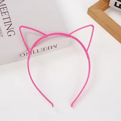Fluorescent Cat Ear Headband, Glow-in-the-Dark Plastic for Kids - 12