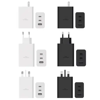 65W Gallium Nitride Ladegerät für Samsung Handys, ACC Mehrfach-Schnellladekopf-Set mit US-, EU- und UK-Stecker - 7