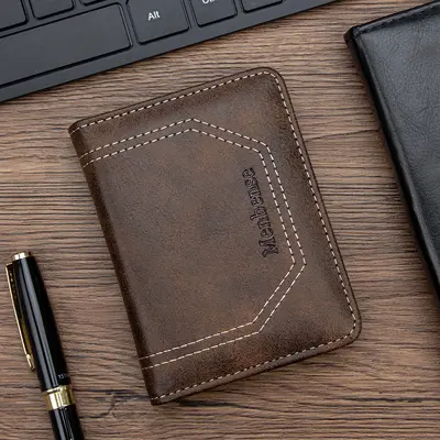 Minimalist Vertical Men's Leather Wallet, Ultra-Thin, Multi-Card Slots - 8