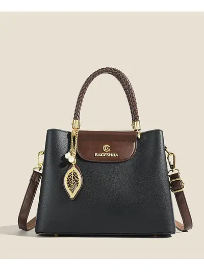Soft Leather Crossbody Bag for Women, Multi-Compartment Large-Capacity Mom Bag - 2