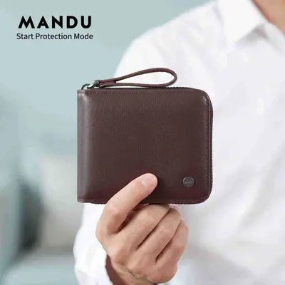 MANADU Erkek Cüzdan Kısa Fermuarlı RFID Korumalı - 3