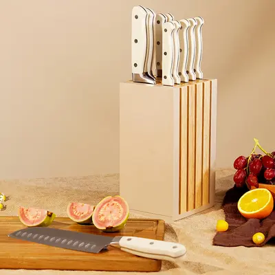 Stainless steel knife set with ABS handle chef and steak knives
