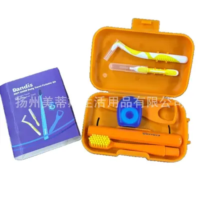 Orthodontic Care Kit with Toothbrush, Floss, and Tongue Scraper
