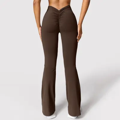 Micro Flare Yoga Pants, High Waist Butt-Lifting - 4