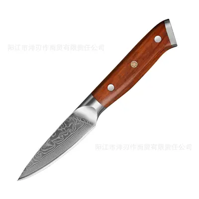 Damascus pattern knife set with rosewood handle chef knife - 10