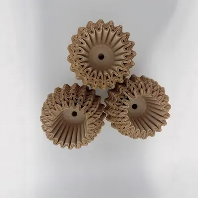 Kalınlaştırılmış kek kasesi şeklinde filtre kağıdı w155 250 el demlemesi kahve filtre kağıdı orijinal hamur damlatmalı filtre süzgeç kağıdı
