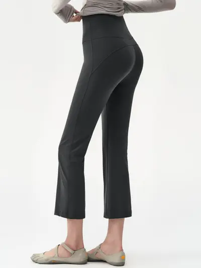 Mikro Flare Kadın Yoga Pantolonu İnce Model 7/8 Boy - 1