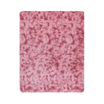 Long-Pile Silk Batik Rug, Stain-Resistant, Easy Care - 6