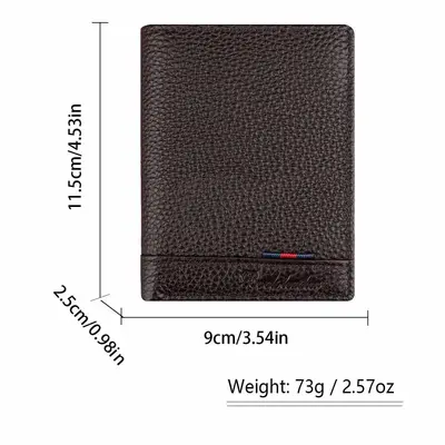Dikey Tasarımlı Erkek Deri Cüzdan Bozuk Para ve Kartlık Bölmeli - 3