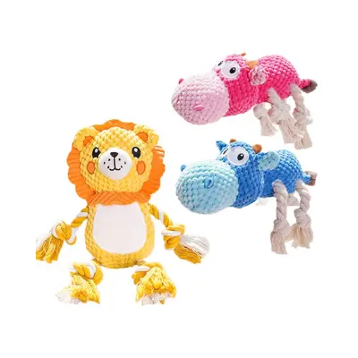 Squeaky Dog and Cat Plush Toy, Durable Chew-Resistant, Lion Design - 6