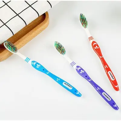 Hard Bristle Toothbrush for Men, Large Head, Deep Cleaning
