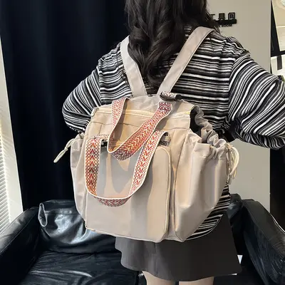 Cross-border bestselling 290 nylon fabric women's bag 2026 Korean version new large capacity shoulder bag travel bag mother bag