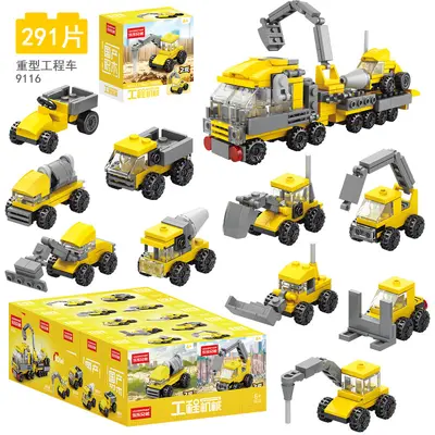 Küçük parçalı itfaiye aracı yapı blokları, Lego uyumlu, çocuklar için eğitici - 9