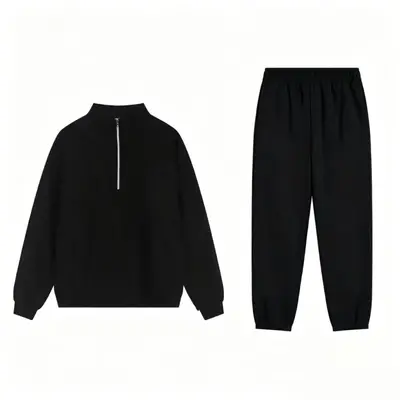 Hooded Reflective Sports Sweatshirt, Zip, Loose Fit