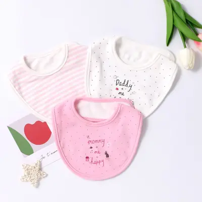 momscare18 Bebek Önlük Seti, 3 Parça, Karikatür Baskılı, Süt Taşması Önleyici