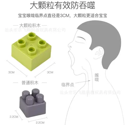 大颗粒积木散装彩盒批发创意百变DIY积木3岁宝宝入门拼装学习玩具