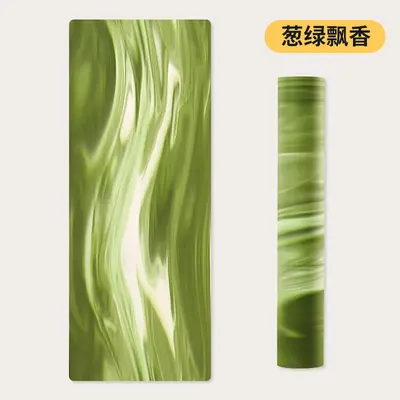 Colour Block PU Rubber Yoga Mat, Thick Natural Rubber, Non-Slip - 7