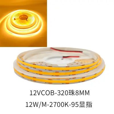 COB LED Strip 12V/24V, 8 mm, CRI 95, 2700K-3500K - 10