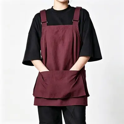 Adjustable Strap Workwear Apron with Large Pockets for Baristas and Hairdressers