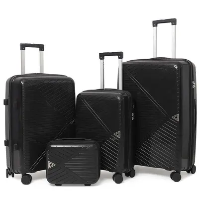 Ultra Lightweight PP Suitcase Set with Combination Lock and Zipper