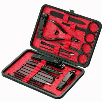 18-teiliges Edelstahl-Maniküre-Set mit Nagelscheren und Pflegewerkzeugen