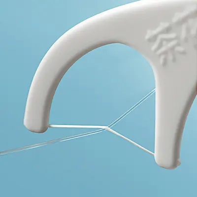 Camellia Disposable Dental Floss Picks, Individually Packaged, Curved Tip