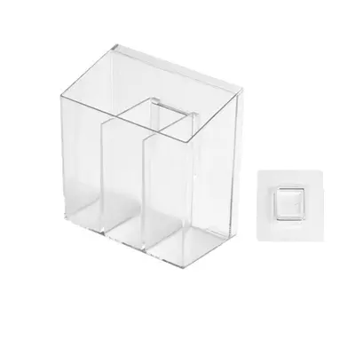Medicine organizer box, transparent compartments, wall-mounted