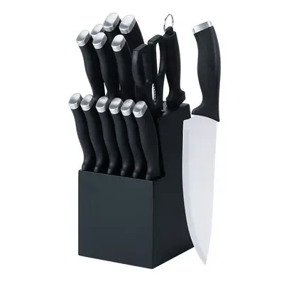 16-teiliges Küchenmesserset, massiver Holzblock, Gemüse und Obst - 5