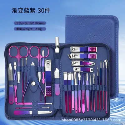 30-teiliges Edelstahl-Pediküre-Set - 9