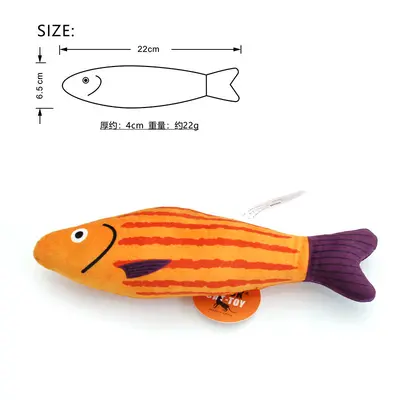 Realistic Fish-Shaped Catnip Cat Toy, Chew-Resistant, Teeth Grinding - 10