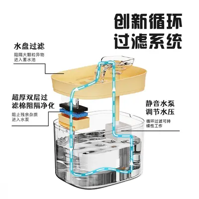 宠物饮水器自动喂水器水循环静音流动猫咪智能大容量流动喂水器