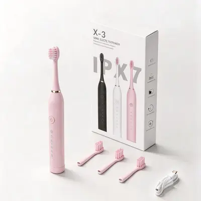 Smart Electric Toothbrush, Waterproof, Rechargeable, Sonic, Soft Bristles - 7