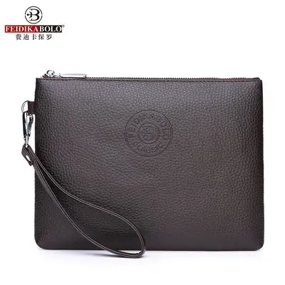 Men's Clutch Bag in PU Leather with Large Capacity Wallet Compartment - 7