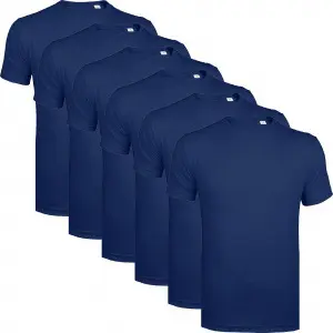 Men's Sports T-Shirt 6-Piece Set, Solid Color, Quick-Dry Fabric