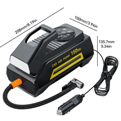 12V Araç Hava Pompası Çift Silindirli AC/DC Taşınabilir - 4