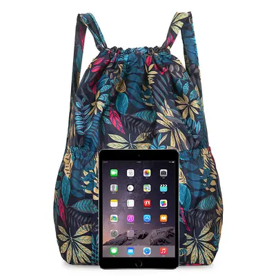 Large Lightweight Foldable Drawstring Backpack for Outdoor and Shopping - 3