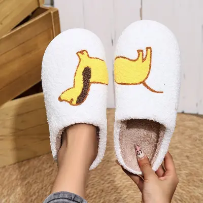 Embroidered Ladybug Home Slippers, Unisex, Memory Foam, Autumn Winter - 5