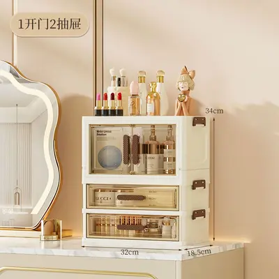 Desktop Cosmetics Storage Cabinet, Dust-proof, Multi-purpose - 7