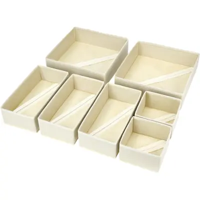 Washable non-woven fabric PP sheet underwear storage box for home use, foldable storage box for wardrobe drawers. - 8