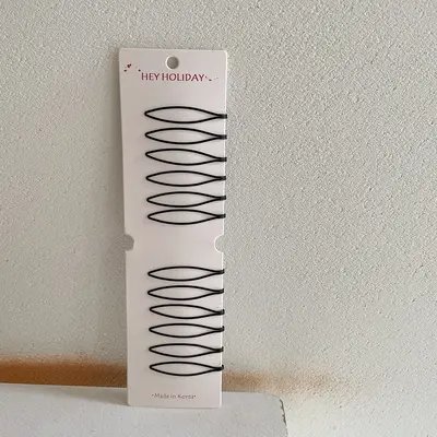 Haarspange mit Klipp für Frauen, modische Seitenhaarspange, einfache schwarze koreanische Haarspange für Pony und Hinterkopf - 10
