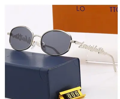 Cross-border Same Style as Lvjia 2026 New European and American Trend Metal Oval Hollow Sunglasses Fashion Sunglasses Manufacturer - 7