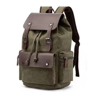 Minimalist Men's Canvas Backpack, Large Capacity, Retro Style - 10