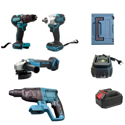 Electric drill set, 4-piece, industrial grade, high power - 6
