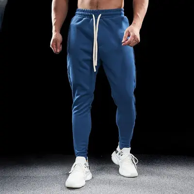 Herren-Laufhose Herbst/Winter, Slim Fit, elastisch, mit Reißverschluss am Saum - 7