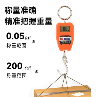 Industrial hanging hook scale, 200 kg capacity