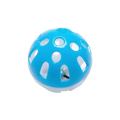 Cat Toy Hollow Plastic Two-Colour Ball with Bell - 5