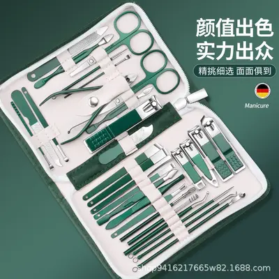 爆款跨境指甲剪套装30件套美甲工具不锈钢款指甲剪全套修甲指甲钳 - 3