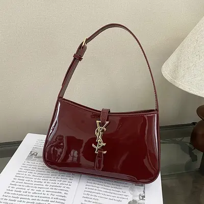Women's Crossbody Bag, Textured High-Quality Fabric, Everyday Shoulder Bag - 12
