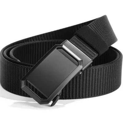 [Durable throughout ten years] Nylon tactical belt classic men's belt automatic buckle work versatile canvas pants work wear - 7