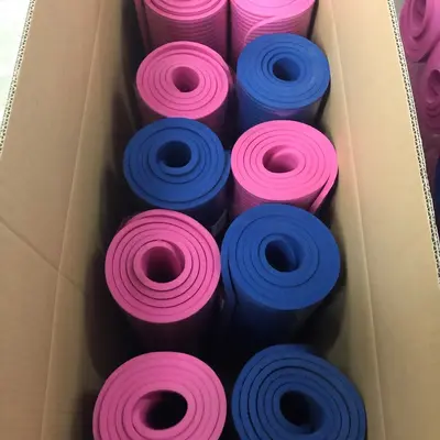 Thick NBR Yoga Mat 183x61 cm 10 mm, Blue